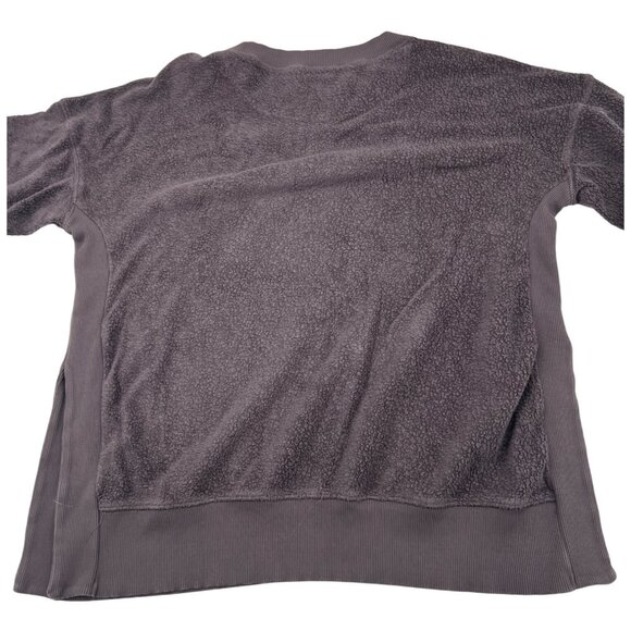 Aerie Women's Cozy Oversized Sweatshirt Size Medium Soft Fleece Pullover Gray - Picture 5 of 5